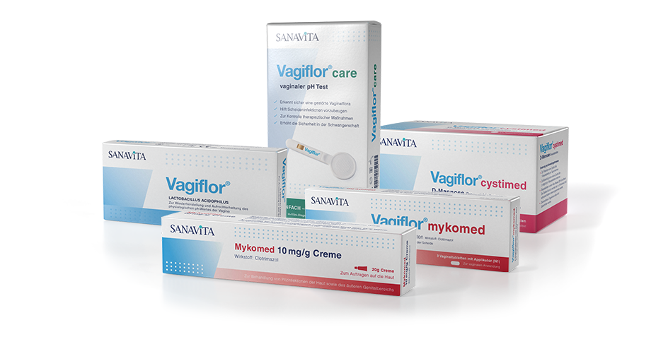Products for female intimate health: Vagiflor, Vagiflor Mykomed, Vagiflor Cystimed and Vagiflor Care